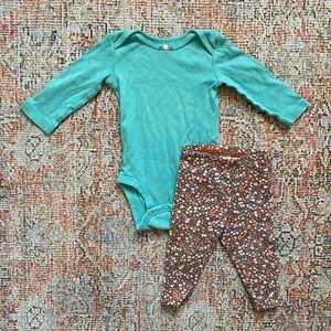 Carter’s Outfit - Blue Bodysuit and Floral Pants